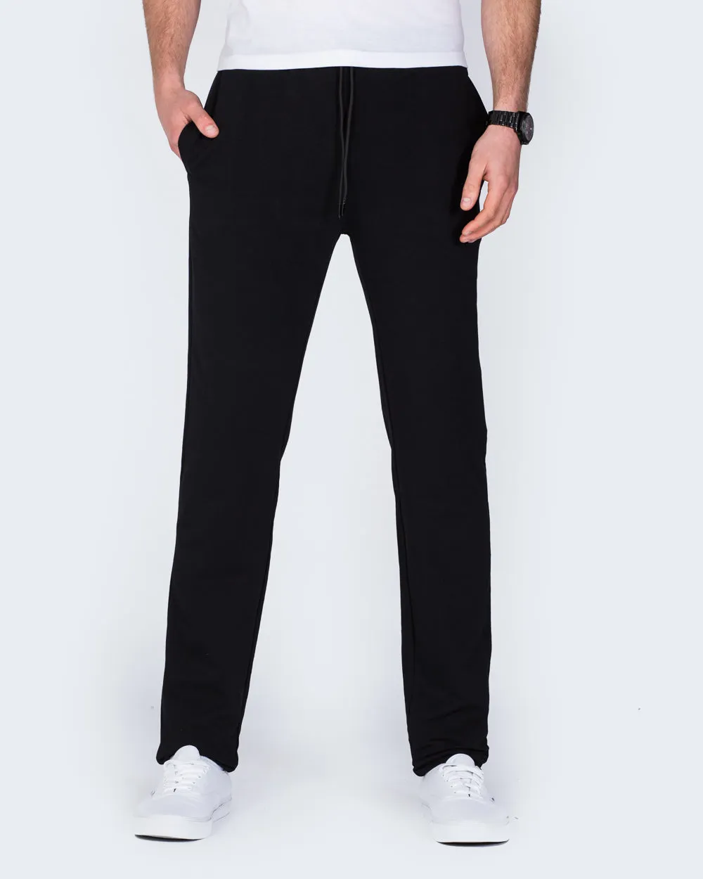 2t Slim Fit Open Hem Tall Joggers (black) durable match