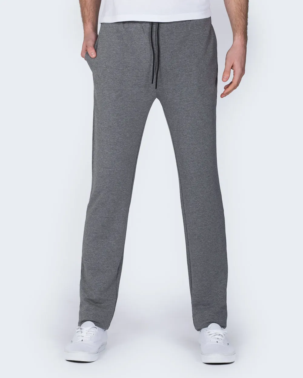2t Slim Fit Open Hem Tall Joggers (charcoal) middle age comfy