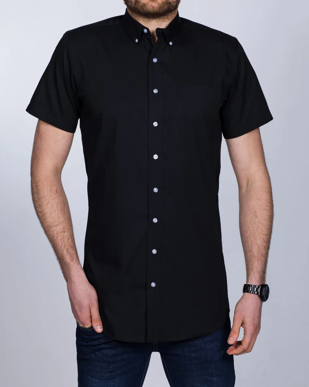 2t Slim Fit Short Sleeve Tall Shirt (black) Summer Fresh