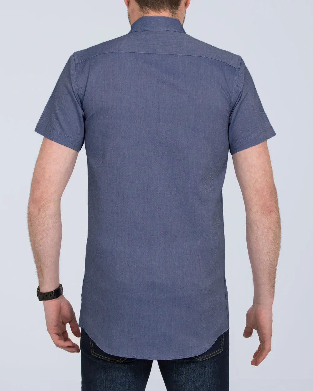 2t Slim Fit Short Sleeve Tall Shirt (mid blue) Chill Set
