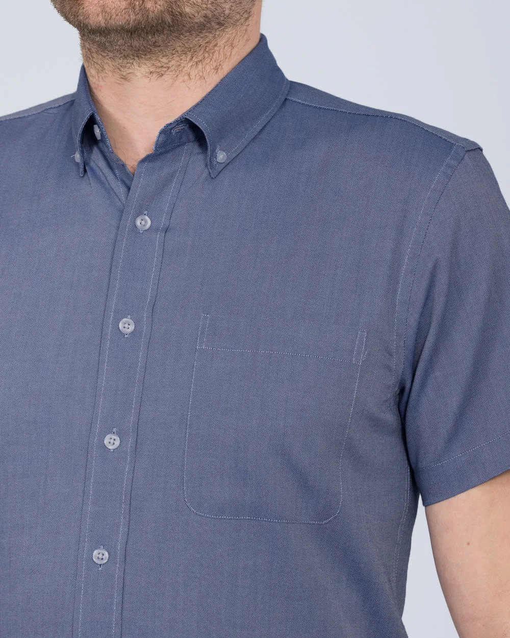 2t Slim Fit Short Sleeve Tall Shirt (mid blue) Timeless Wear