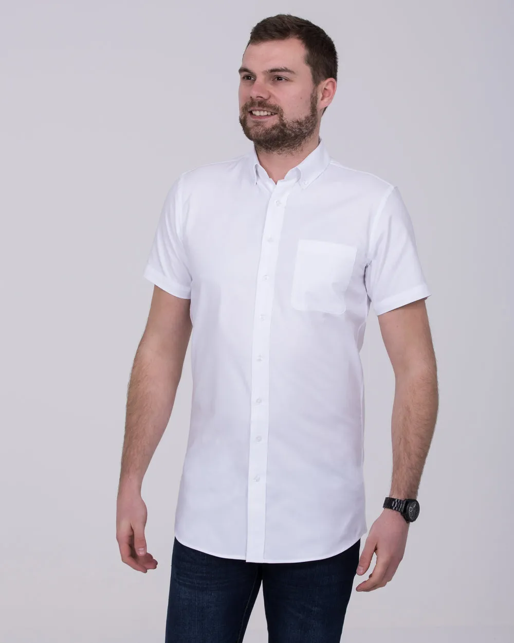 2t Slim Fit Short Sleeve Tall Shirt (white) Street Fit