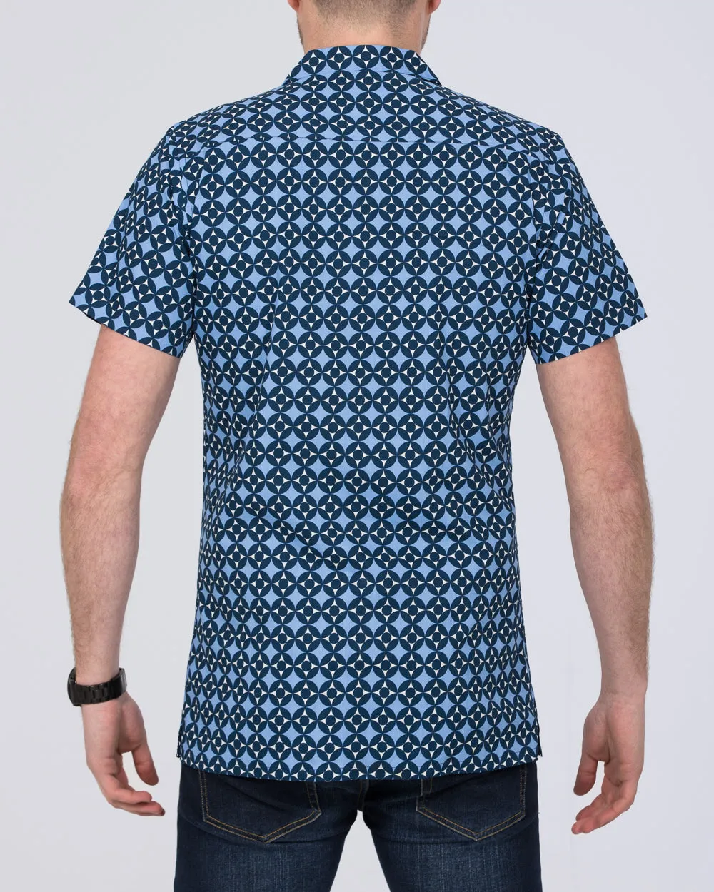 2t Slim Fit Tall Short Sleeve Revere Shirt (geometric) Clean Mood