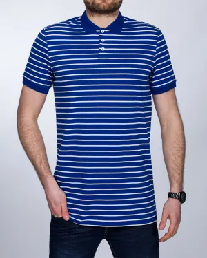 2t Slim Fit Tall Striped Polo Shirt (blue) coastal feel