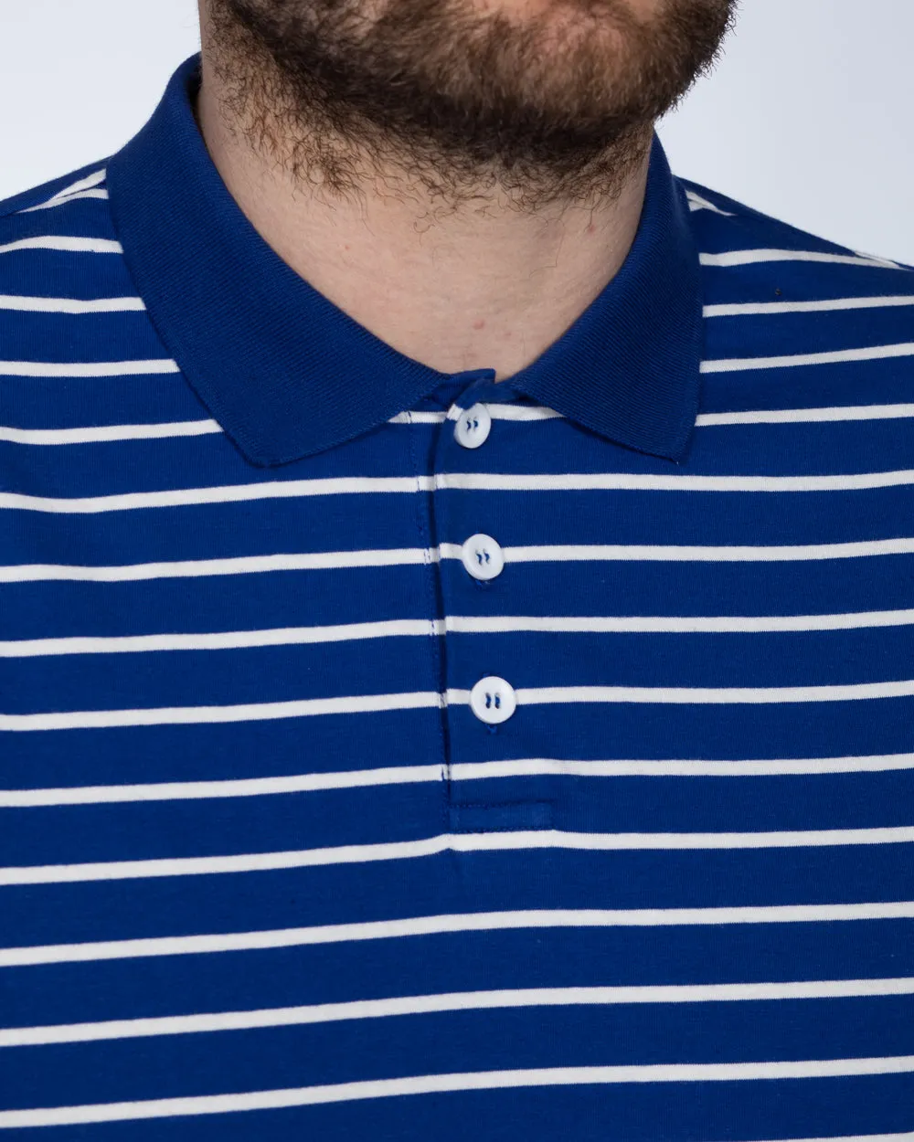 2t Slim Fit Tall Striped Polo Shirt (blue) relaxed tone