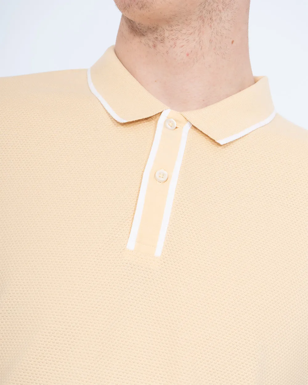 2t Slim Fit Tall Tipped Polo Shirt (lemon) elevated ease
