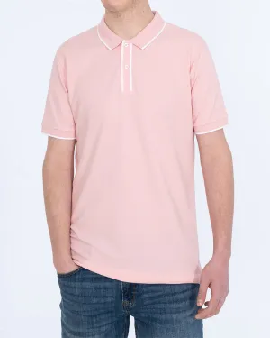 2t Slim Fit Tall Tipped Polo Shirt (pink) brunch date