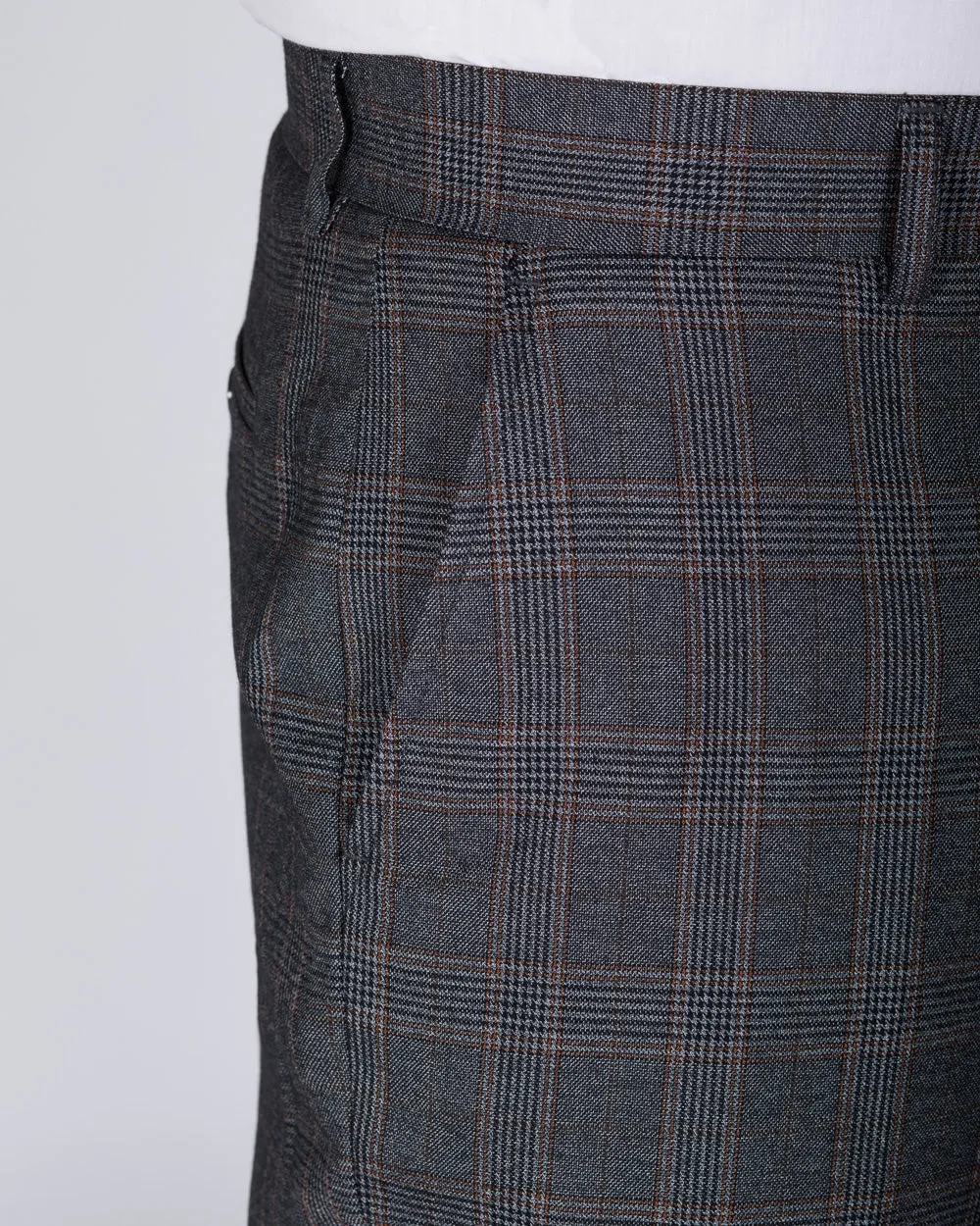 2t Slim Fit Tall Trousers (charcoal check) city stroll