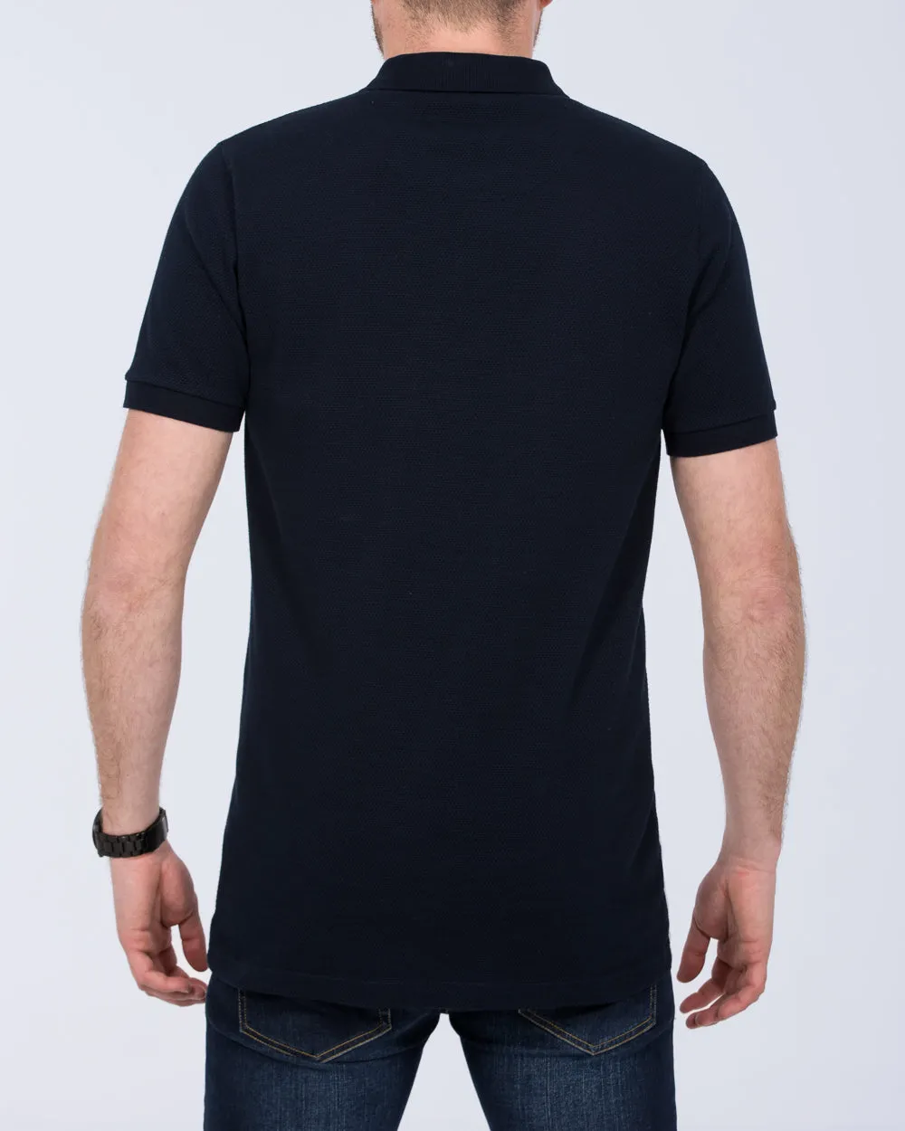 2t Slim Fit Tall Vertical Striped Polo Shirt (navy) fresh breeze