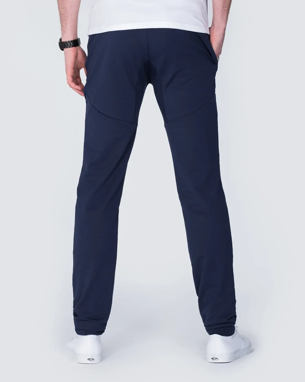 2t Slim Fit Zip Hem Training Joggers (navy) outdoor explore