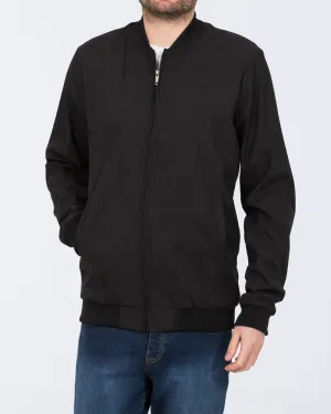 2t Sonny Tall Peached Skin Bomber Jacket (black) classic mood fit