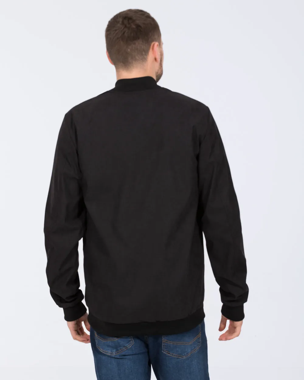 2t Sonny Tall Peached Skin Bomber Jacket (black) timeless outer look