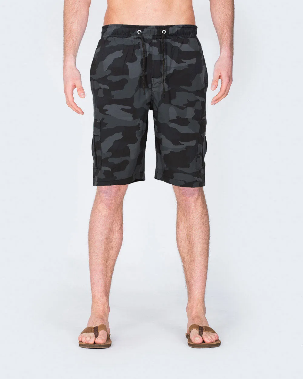 2t Tall Camo Print Swim Shorts (charcoal) vibrant youth