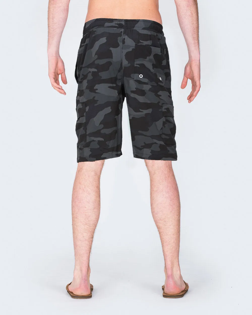 2t Tall Camo Print Swim Shorts (charcoal) sport style