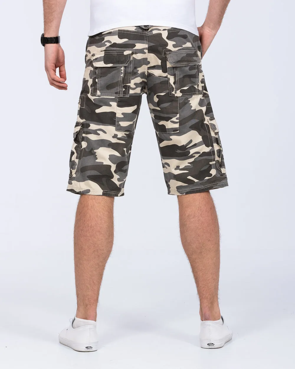 2t Tall Cargo Camo Shorts (charcoal) quick dry