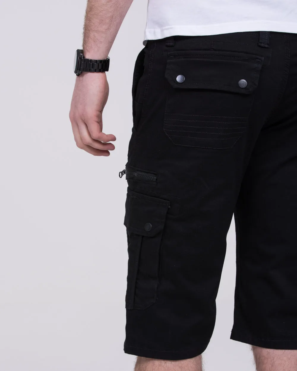 2t Tall Cargo Shorts (black) active casual