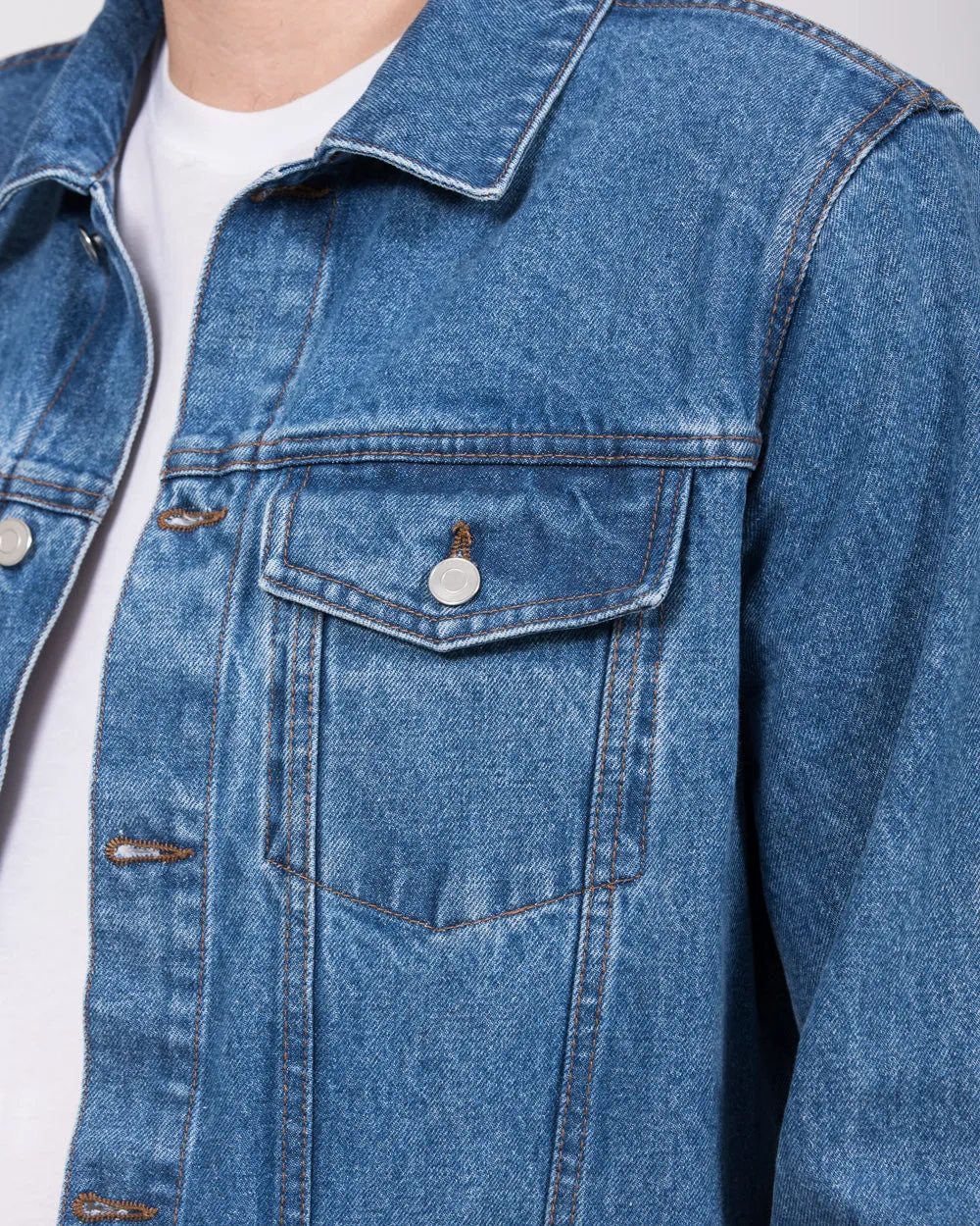 2t Tall Denim Jacket (mid wash) autumn stroll set