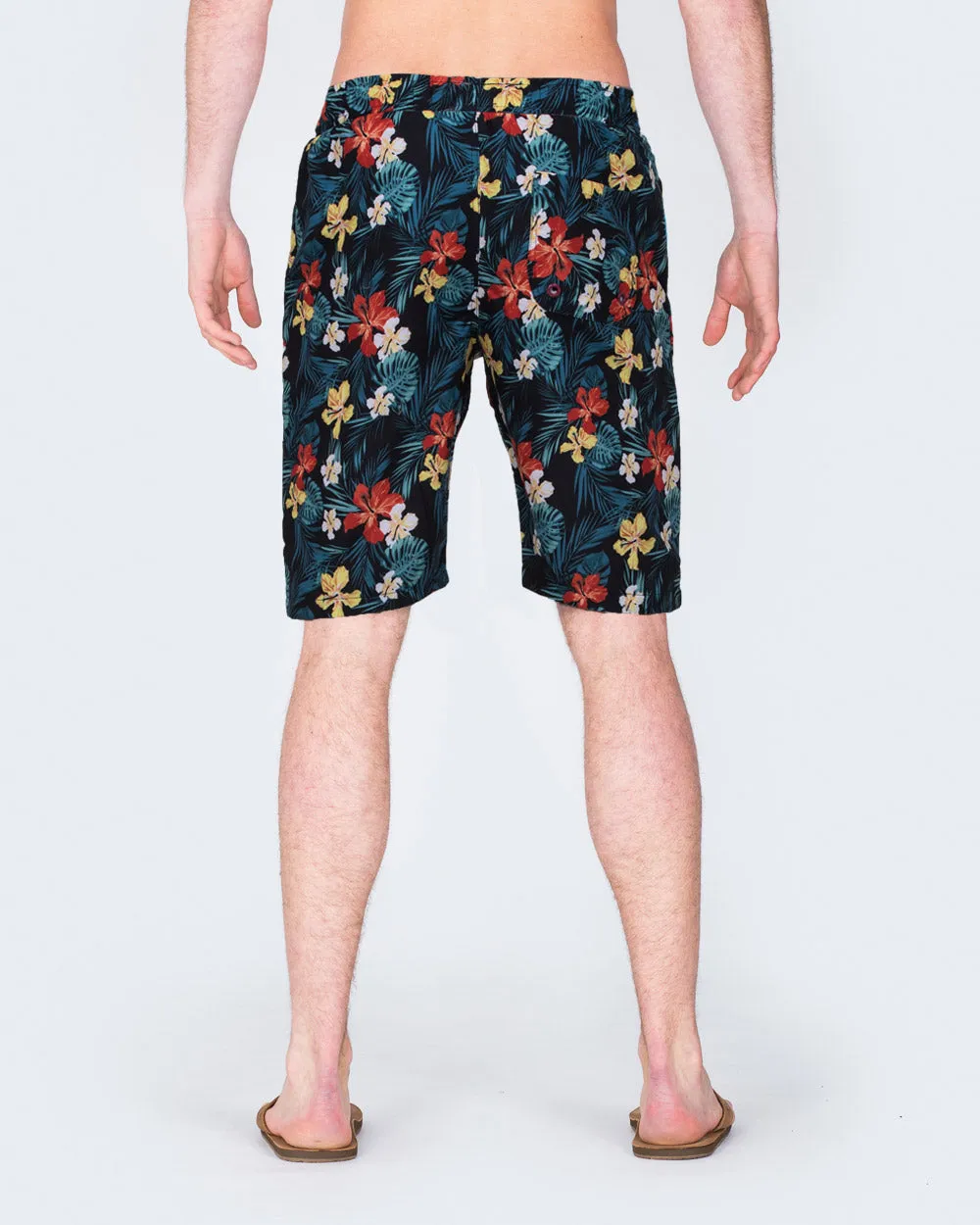 2t Tall Floral Swim Shorts (black) light sport