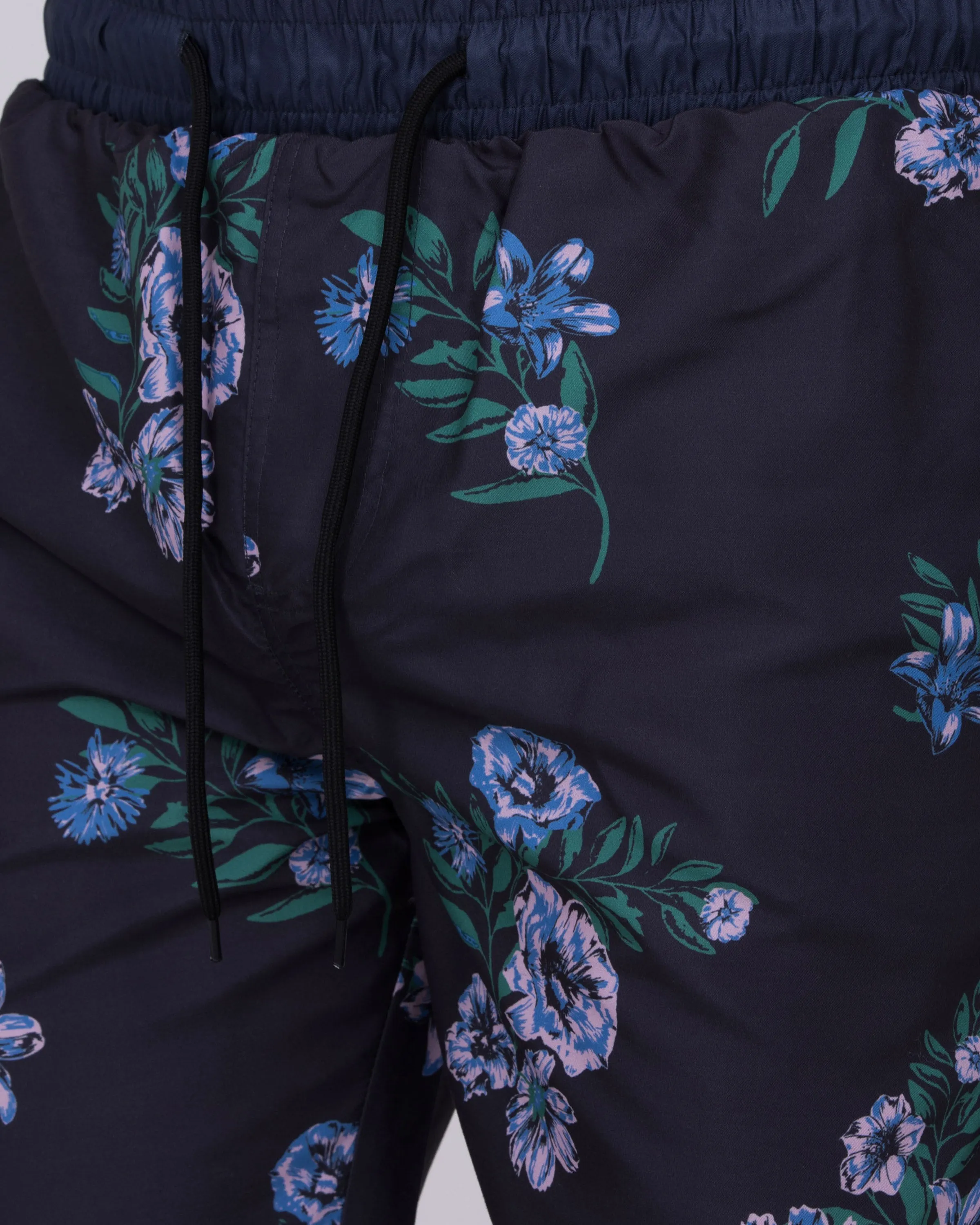 2t Tall Floral Swim Shorts (navy) trendy free