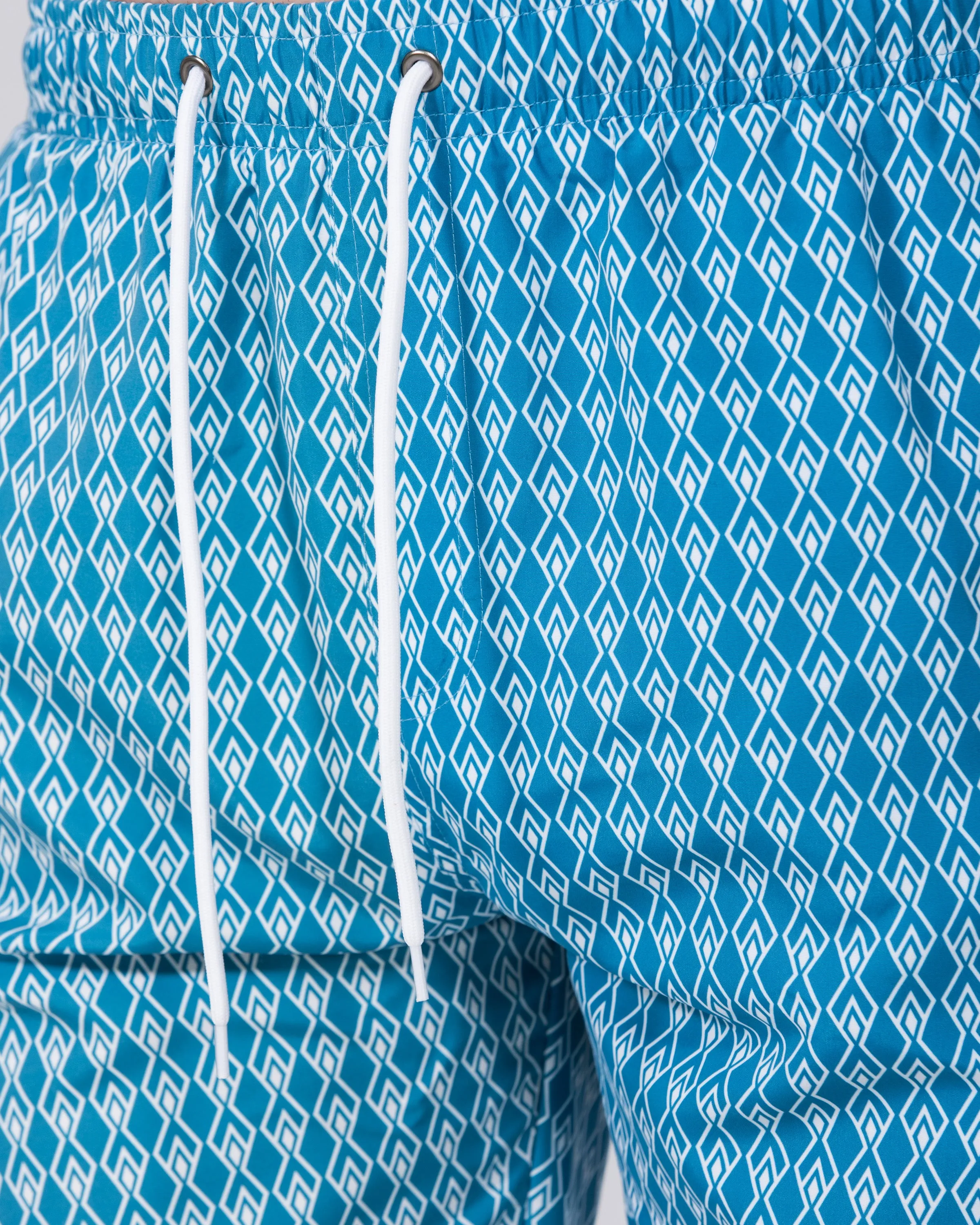 2t Tall Geometric Print Swim Shorts (blue) comfort versatile