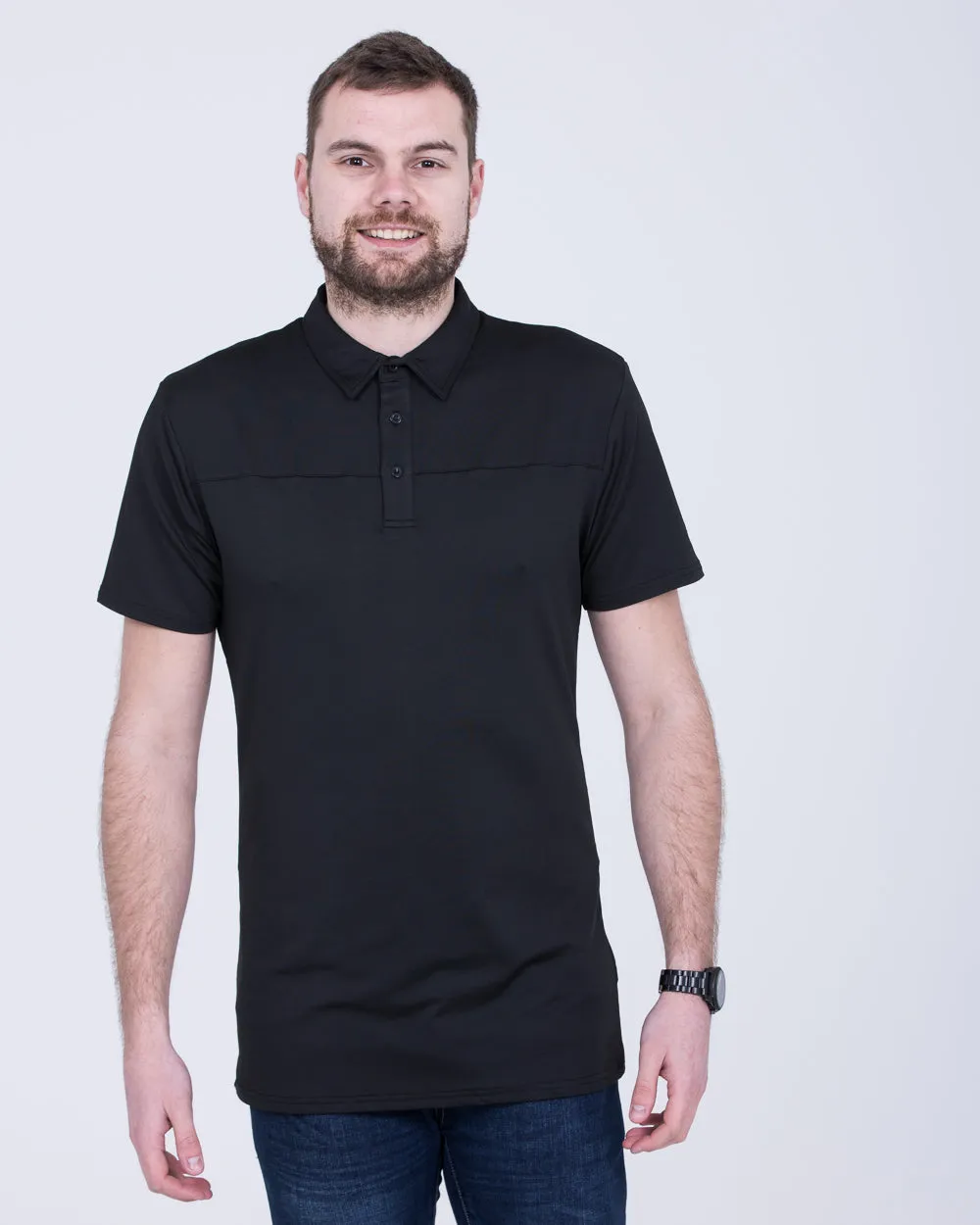 2t Tall Golf Polo Shirt (black) gentle feel