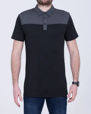 2t Tall Golf Polo Shirt (charcoal/black) tidy fit
