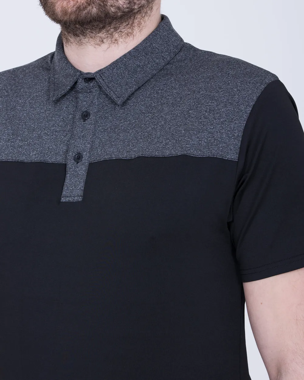 2t Tall Golf Polo Shirt (charcoal/black) brisk walk