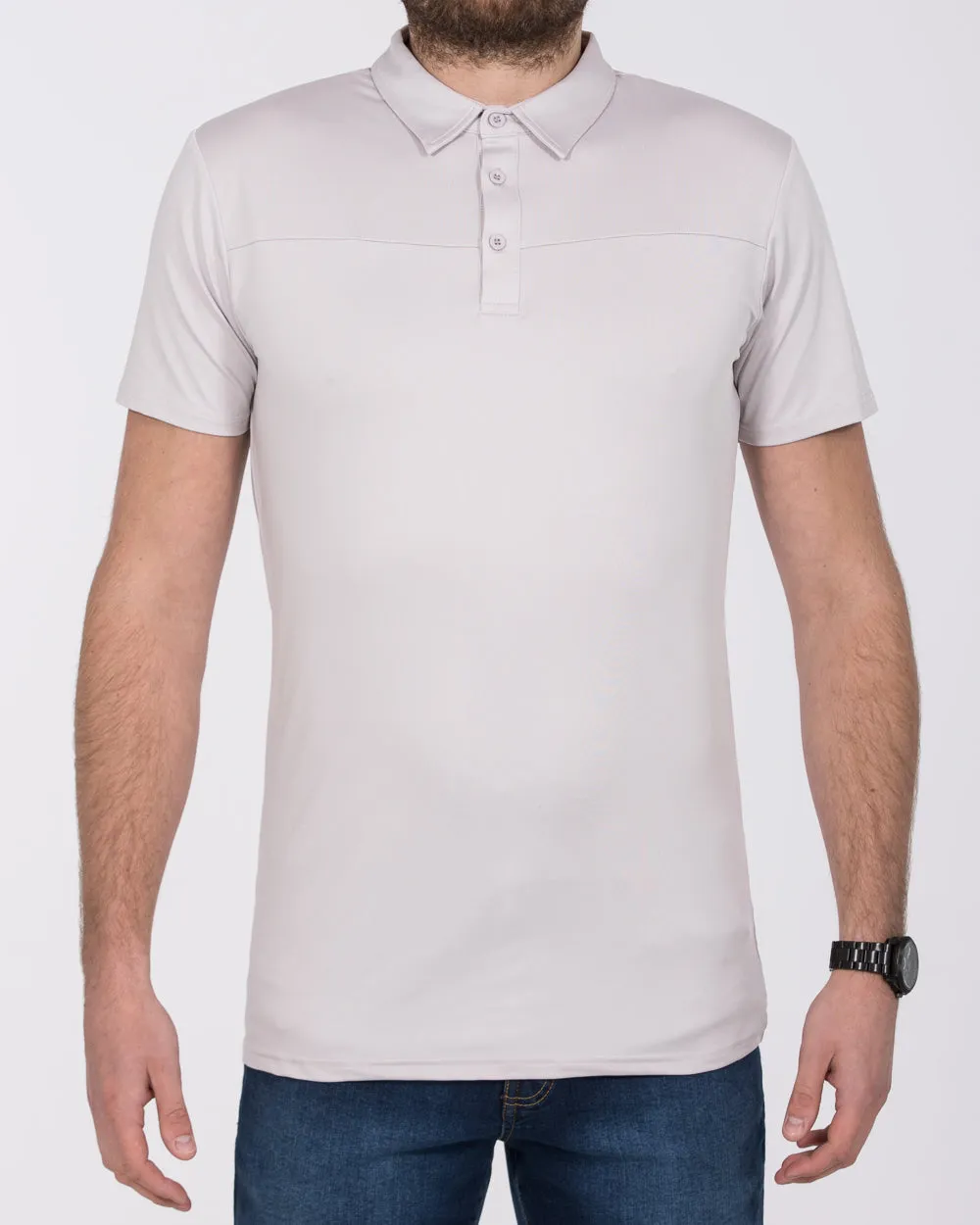 2t Tall Golf Polo Shirt (light grey) brunch mood
