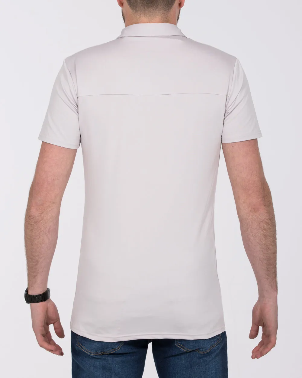 2t Tall Golf Polo Shirt (light grey) after work fit