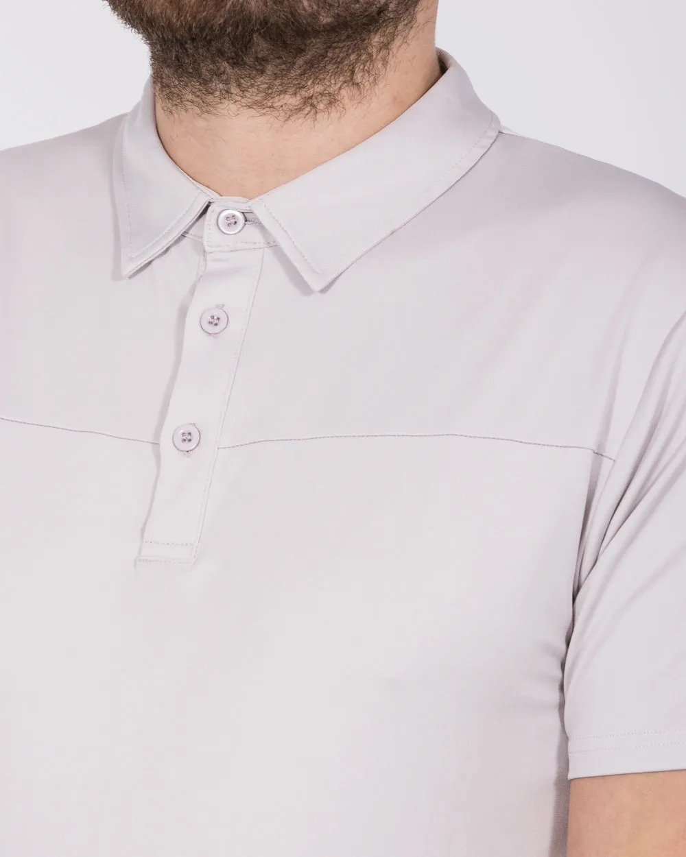 2t Tall Golf Polo Shirt (light grey) dinner style