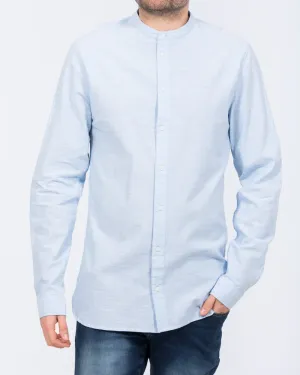 2t Tall Grandad Collar Shirt (blue) Work Hard