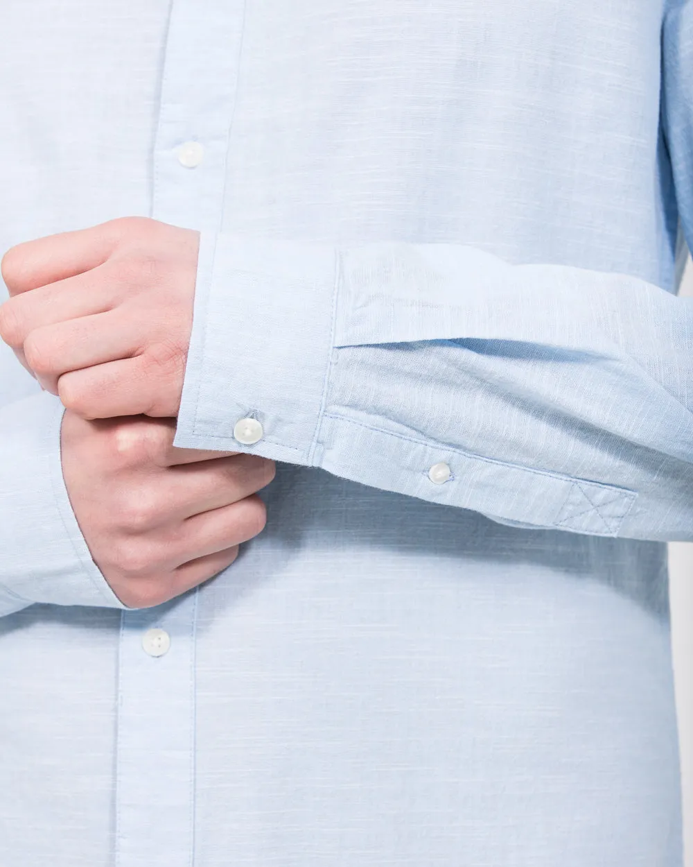 2t Tall Grandad Collar Shirt (blue) Fast Wear