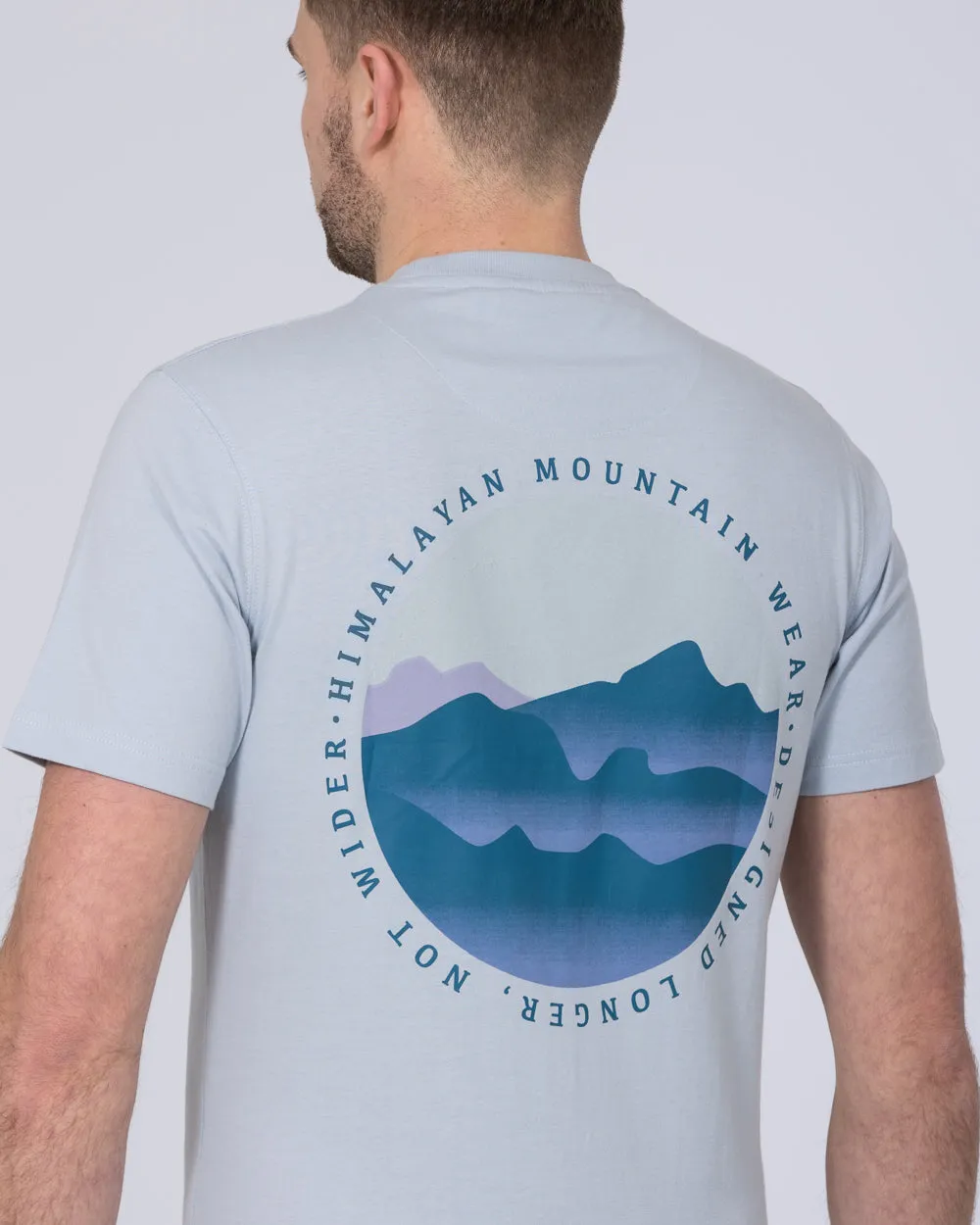 2t Tall Himalayan Print T-Shirt (light blue) bold art