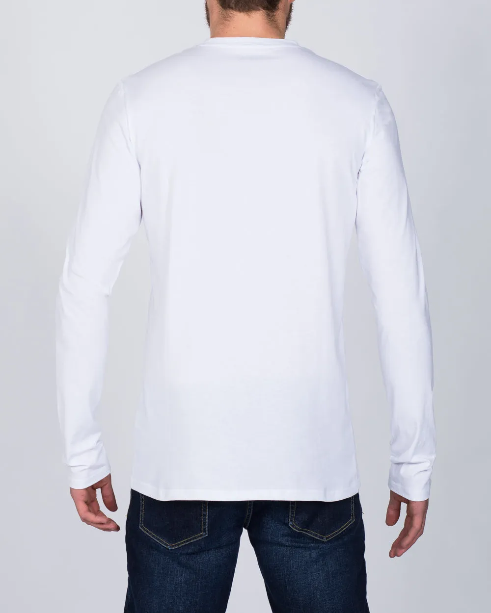 2t Tall Long Sleeve T-Shirt (white) daily basic