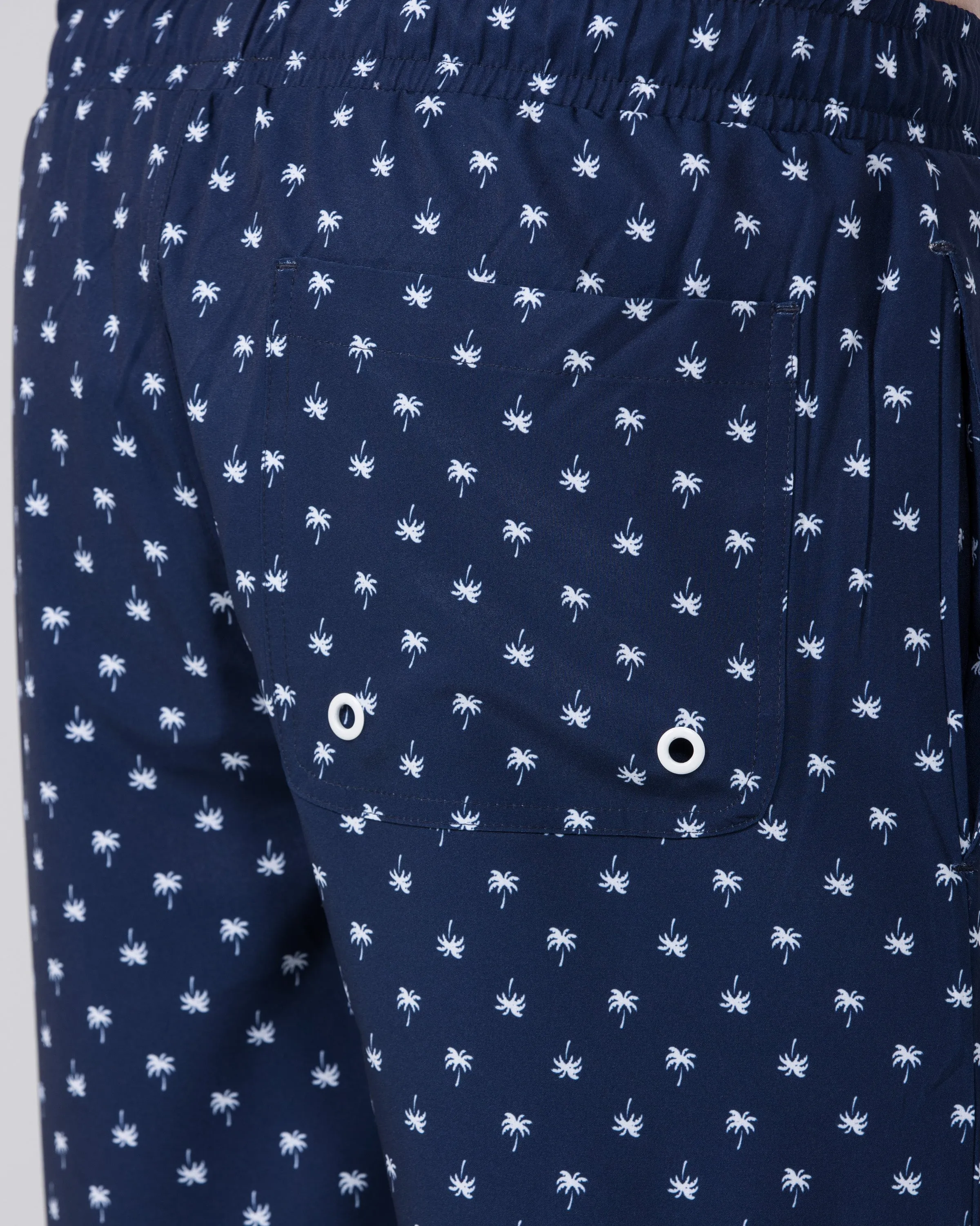 2t Tall Palm Print Swim Shorts (navy) comfort sport