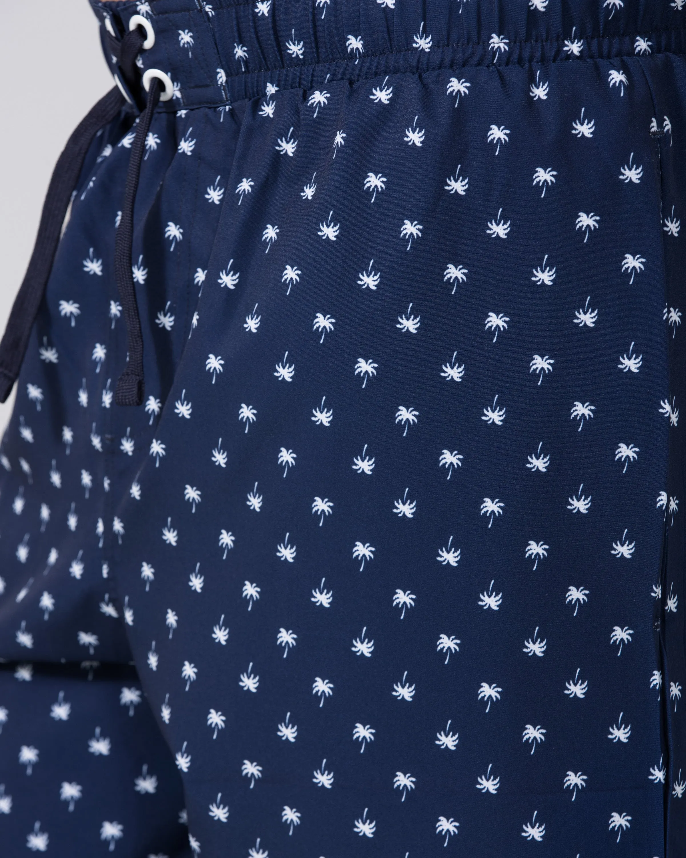 2t Tall Palm Print Swim Shorts (navy) lightweight breathable