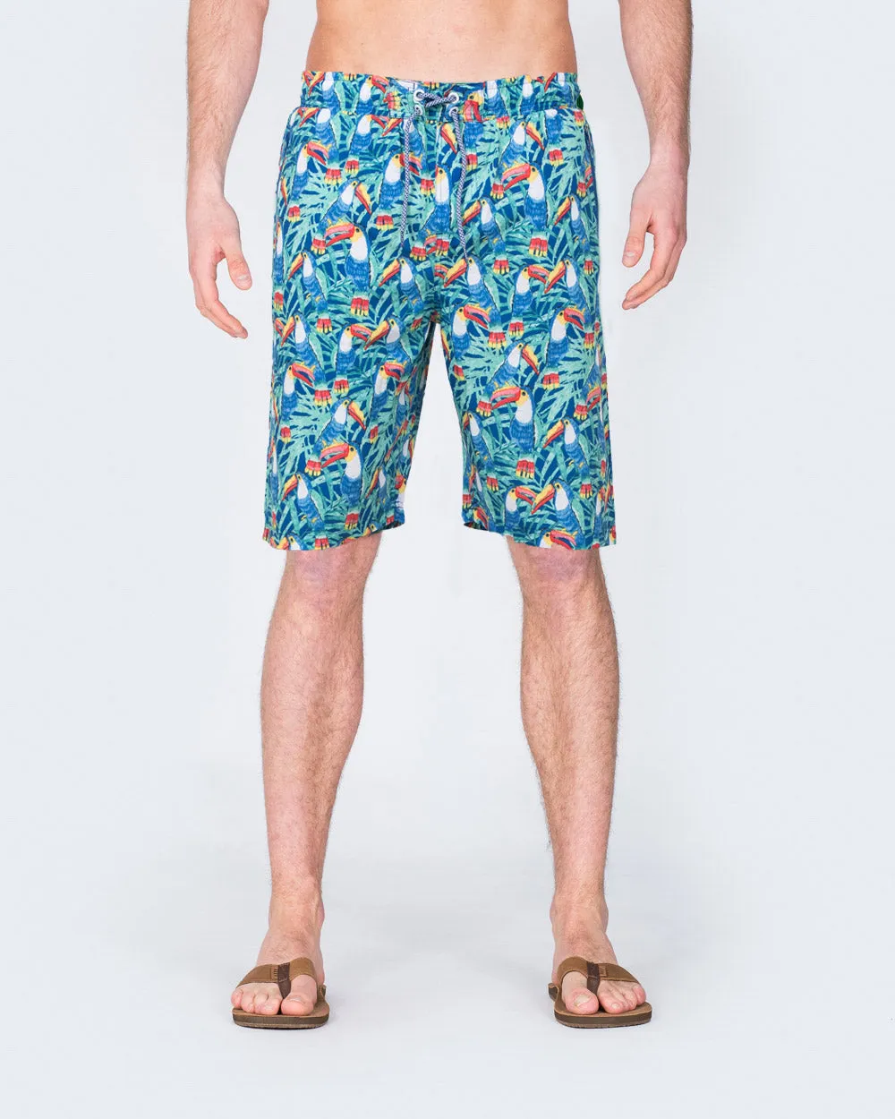 2t Tall Parrot Print Swim Shorts (blue) outdoor sport