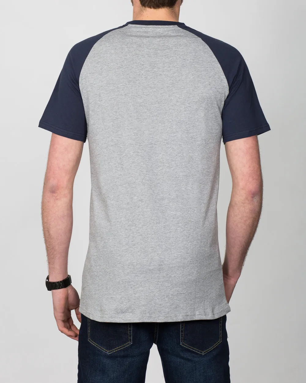 2t Tall Raglan T-Shirt (grey/navy) minimal mood