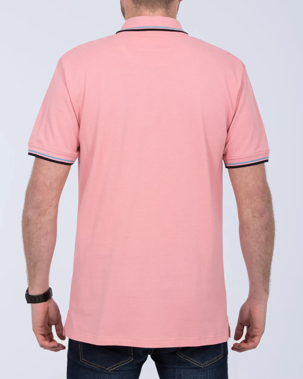 2t Tall Regular Fit Tipped Polo Shirt (pink) active edge