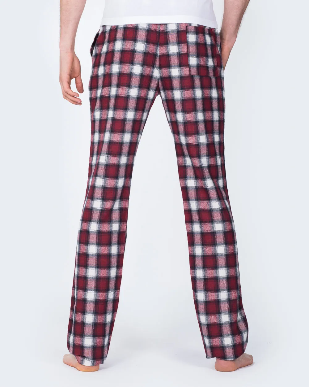 2t Tall Slim Fit Pyjama Bottoms (berry) Comfort cut
