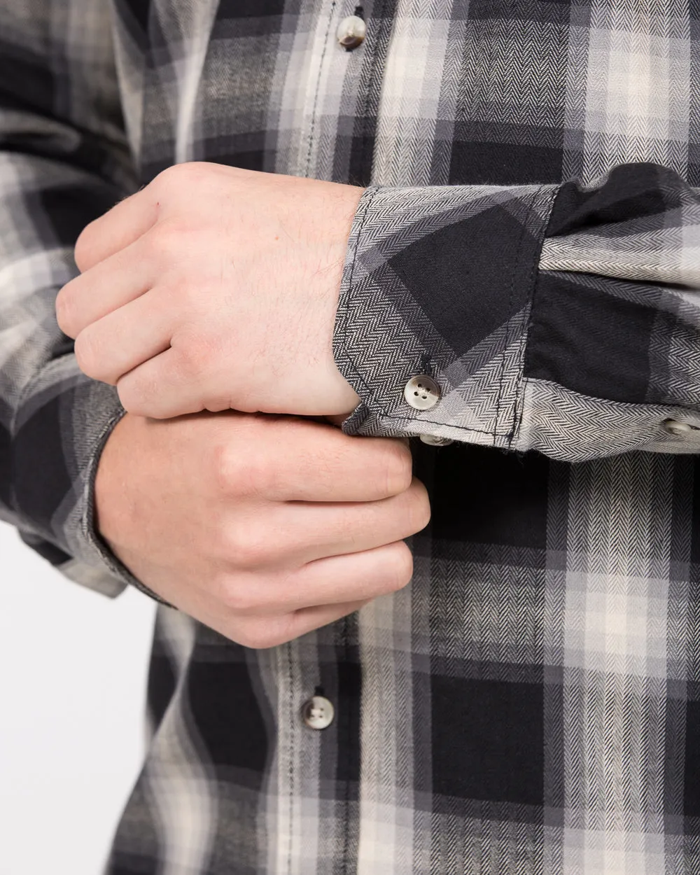 2t Tall Slim Fit Shirt (charcoal check) Clear Fit