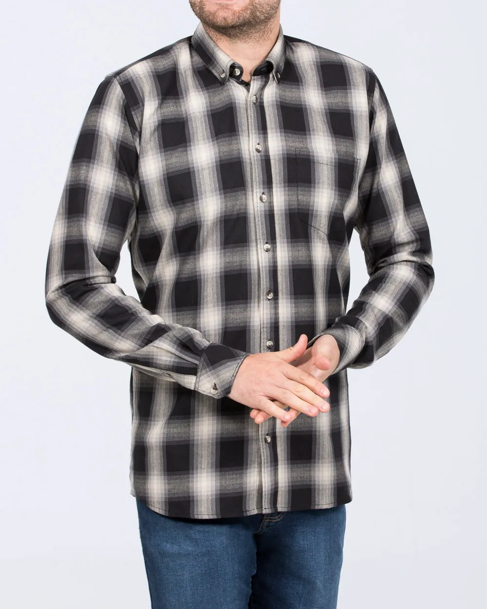2t Tall Slim Fit Shirt (charcoal check) Chic Utility