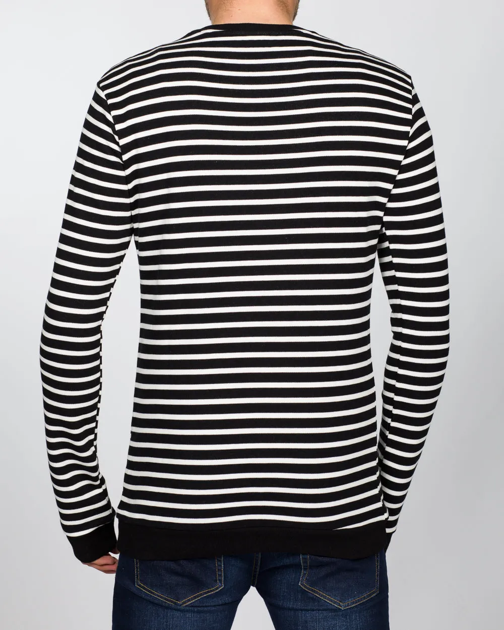 2t Tall Slim Fit Striped Sweatshirt (black) slow life