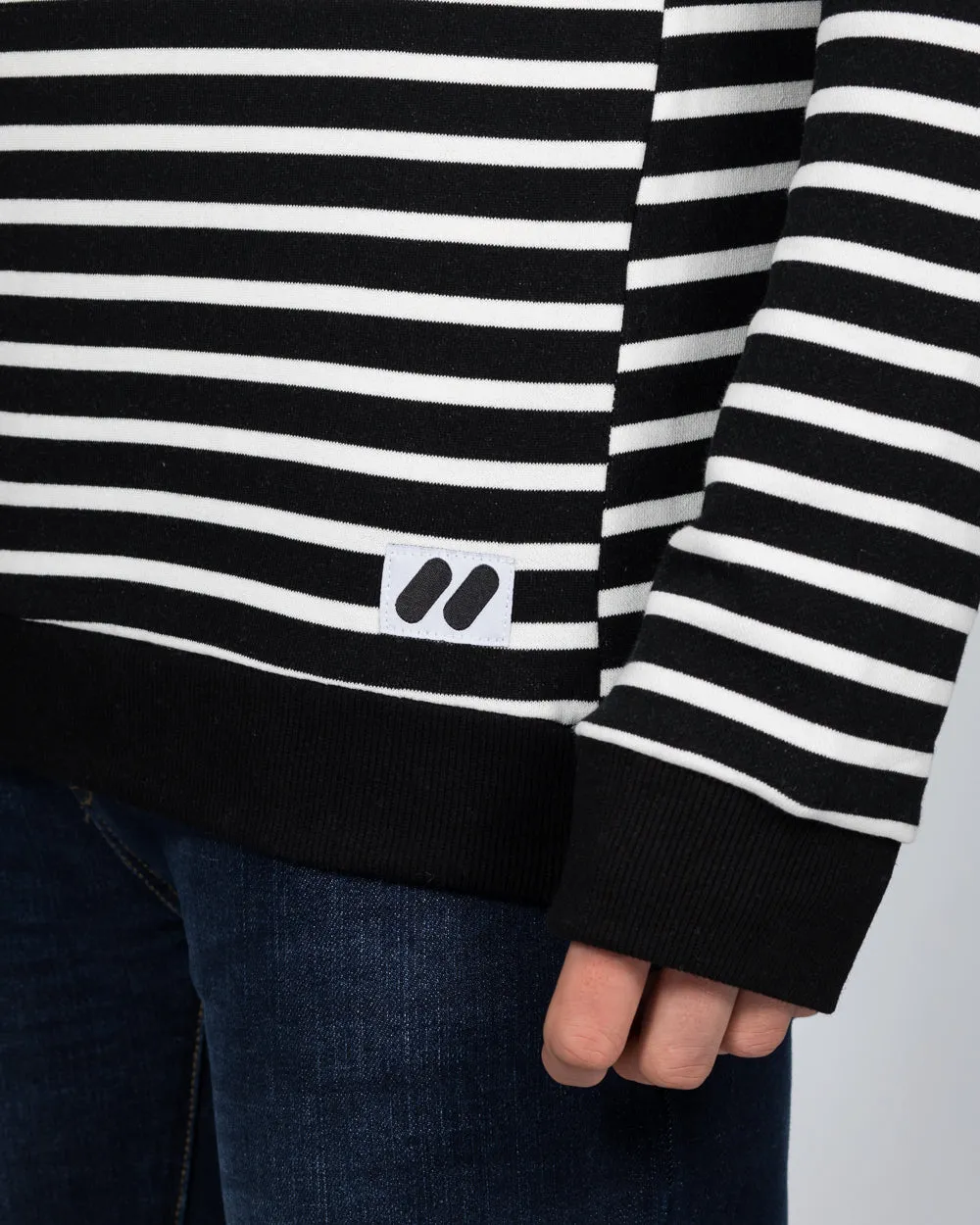 2t Tall Slim Fit Striped Sweatshirt (black) essential piece