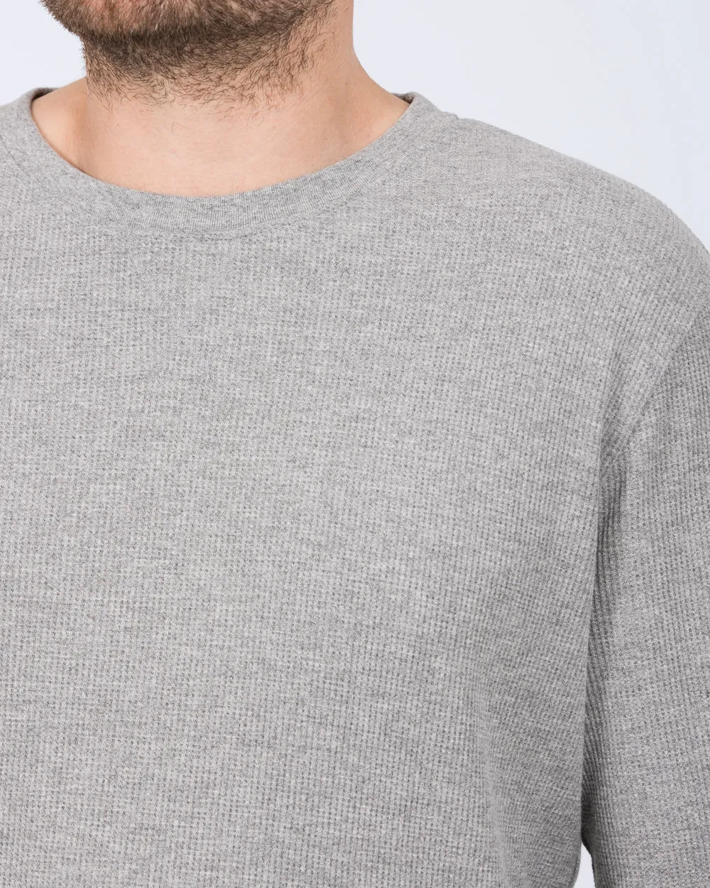 2t Tall Waffle Long Sleeve Pyjama Top (grey) Easy wash