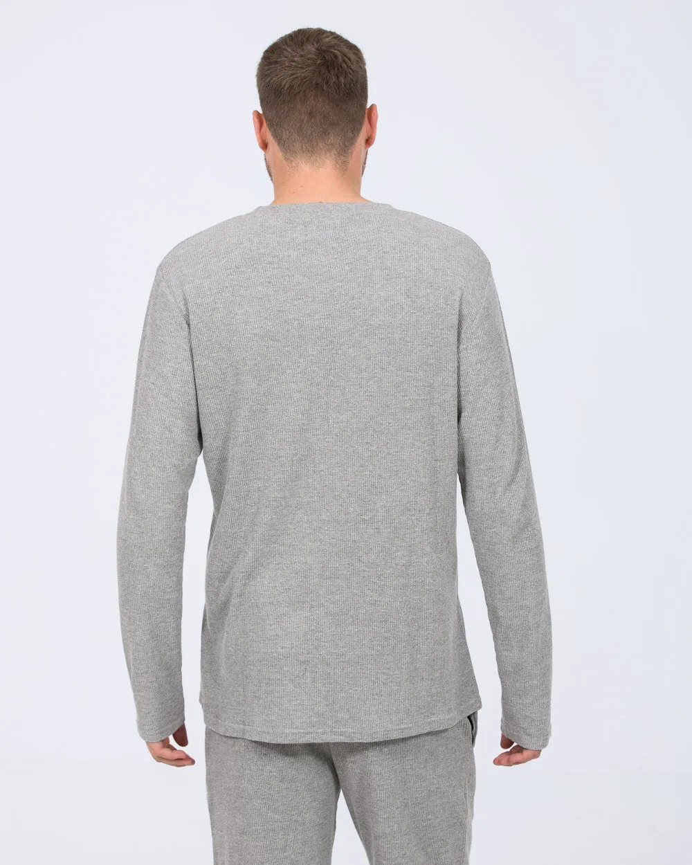 2t Tall Waffle Long Sleeve Pyjama Top (grey) Good breathability