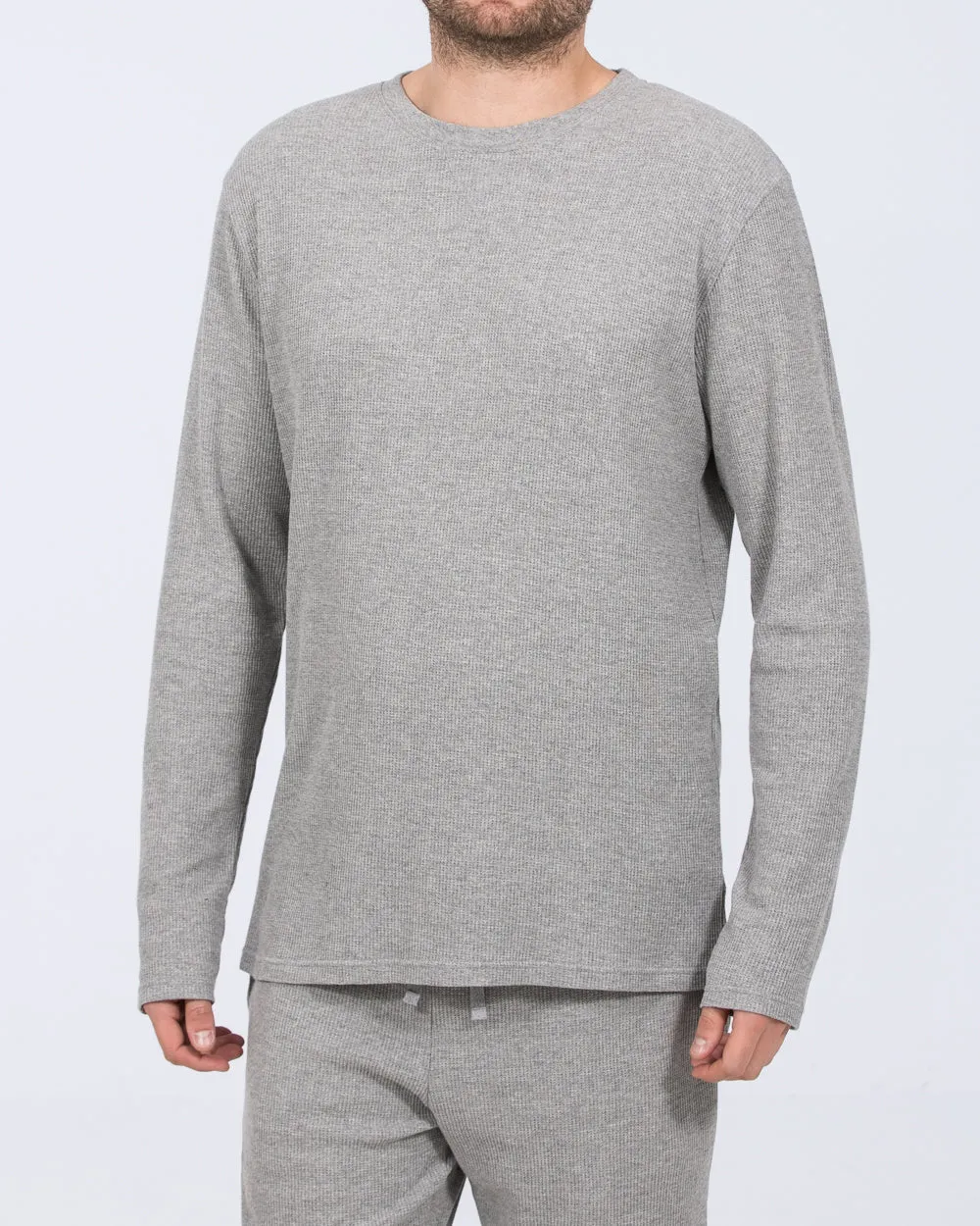 2t Tall Waffle Long Sleeve Pyjama Top (grey) Multi scene wear