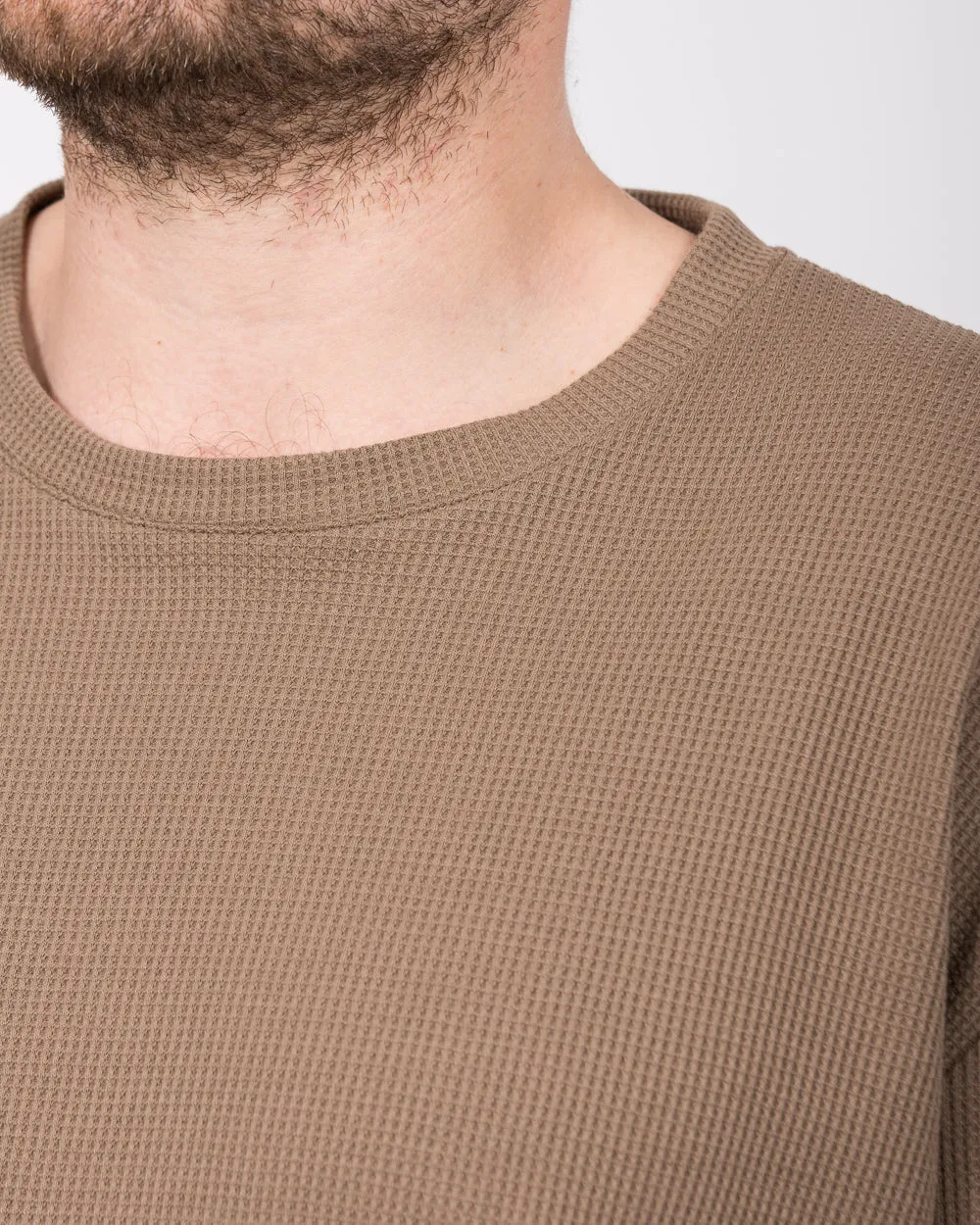 2t Tall Waffle Oversized T-Shirt (khaki) aesthetic vibe