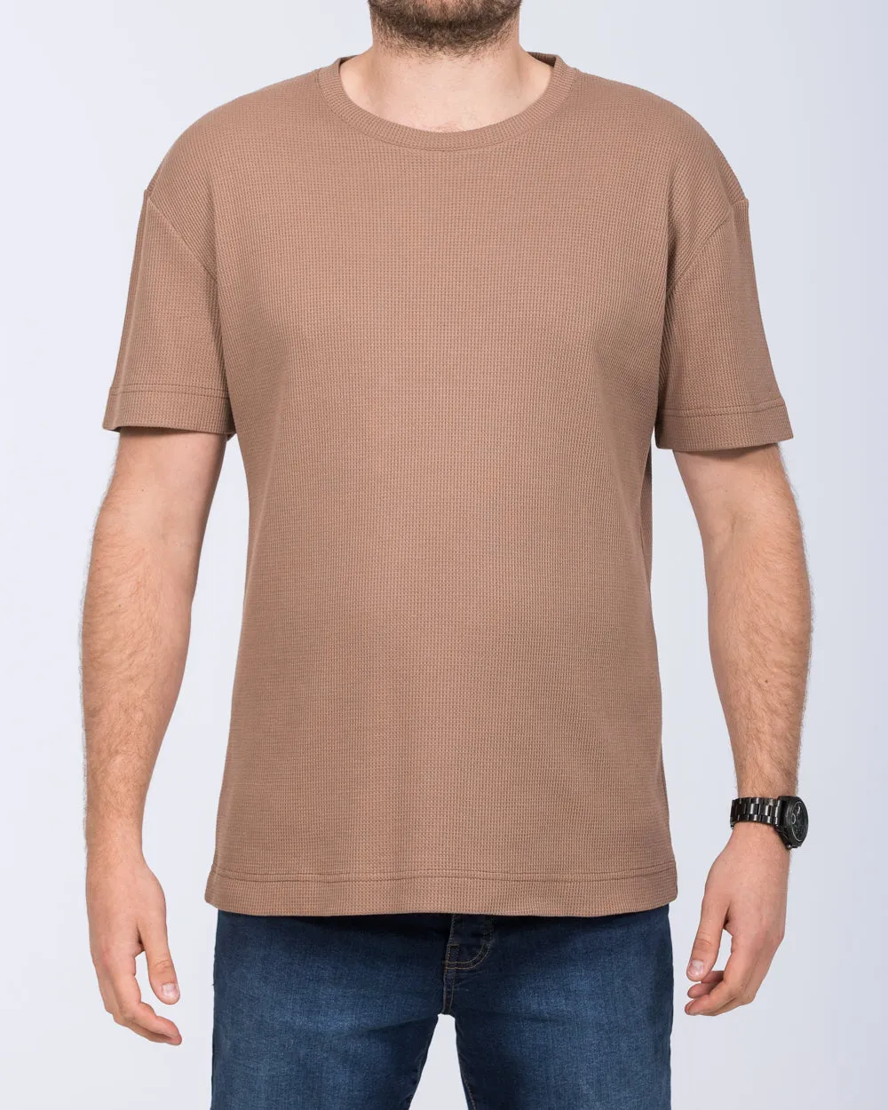 2t Tall Waffle Oversized T-Shirt (taupe) tone mix