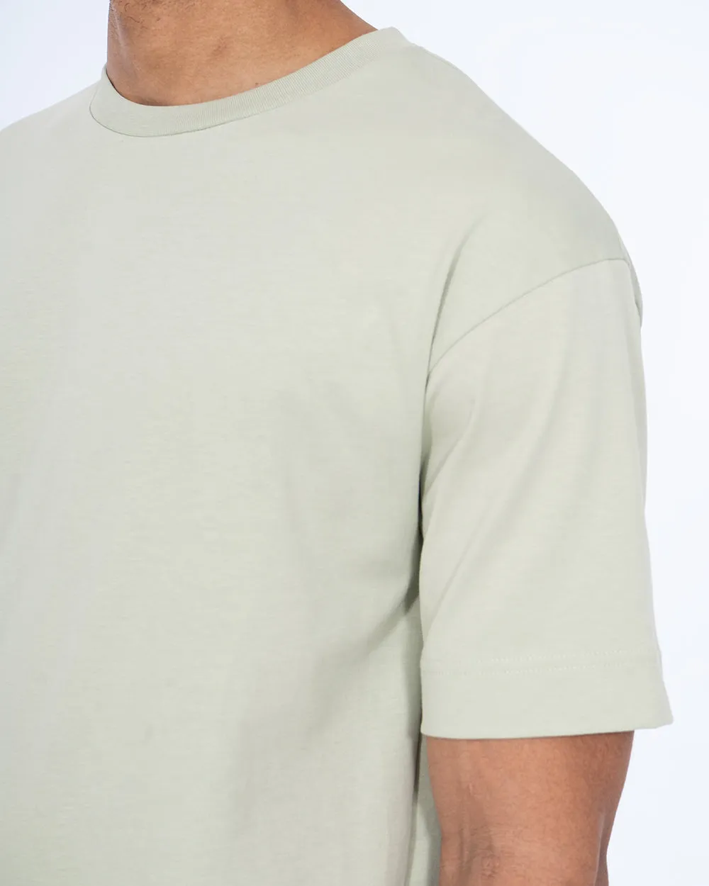 2t Teddy Tall Printed Embroidered Oversized T-Shirt (sage) chill touch